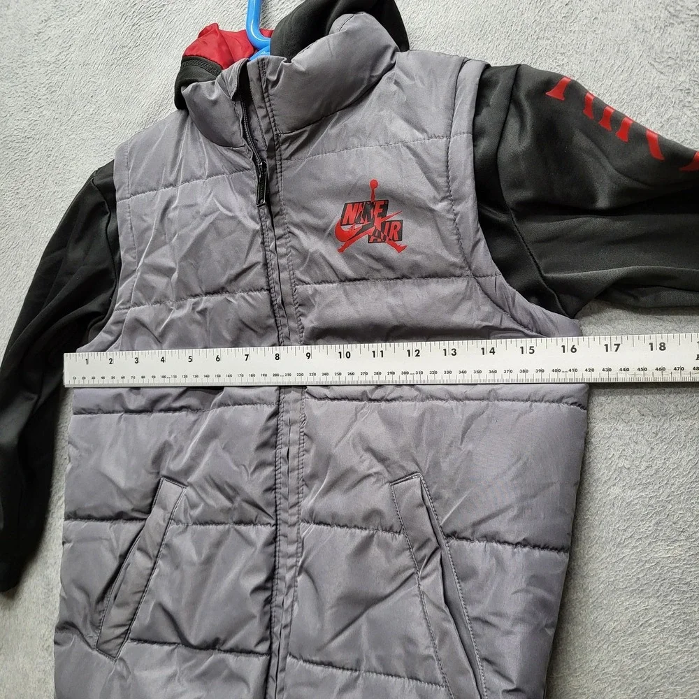 Jordan Boy Jacket M Gray Jumpman Embroidery Puffer Nike Air Gorpcore Logo‎